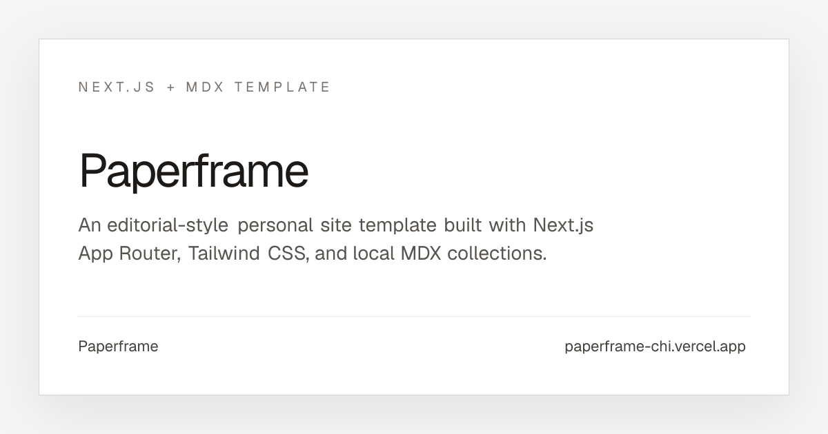 Paperframe